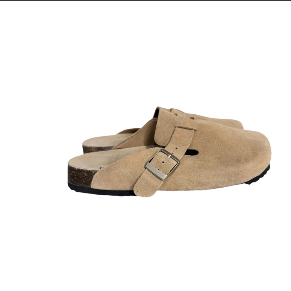 Quince Water Repellent Suede Clog Mule Dune Women’s Comfort Slip On Sandals 10